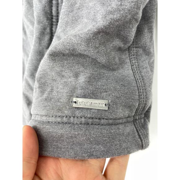 Lululemon Jacket Womens 8 Savasana Wrap Coal Gray Tinted Canvas Snap Button - Picture 4 of 5